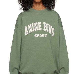 ANINE BING Green Tyler Sweatshirt Size S